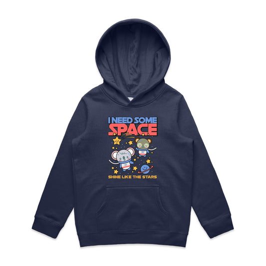 I Need Some Space - Youth Supply Hood Midnight Blue Kids Hoodie Space