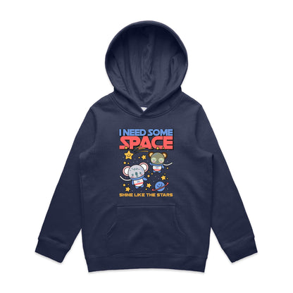I Need Some Space - Youth Supply Hood Midnight Blue Kids Hoodie Space