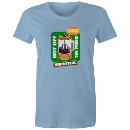 Brewtiful, Coffee Press - Womens T-shirt