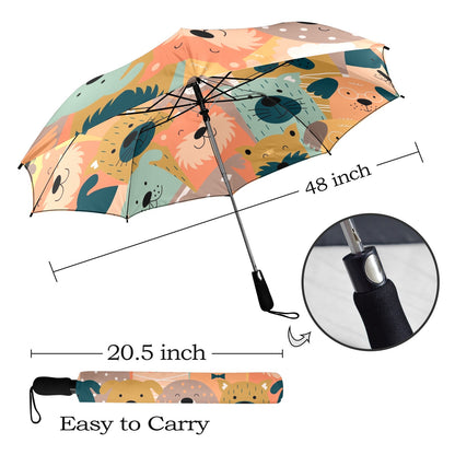 Lots Of Dogs - Semi-Automatic Foldable Umbrella