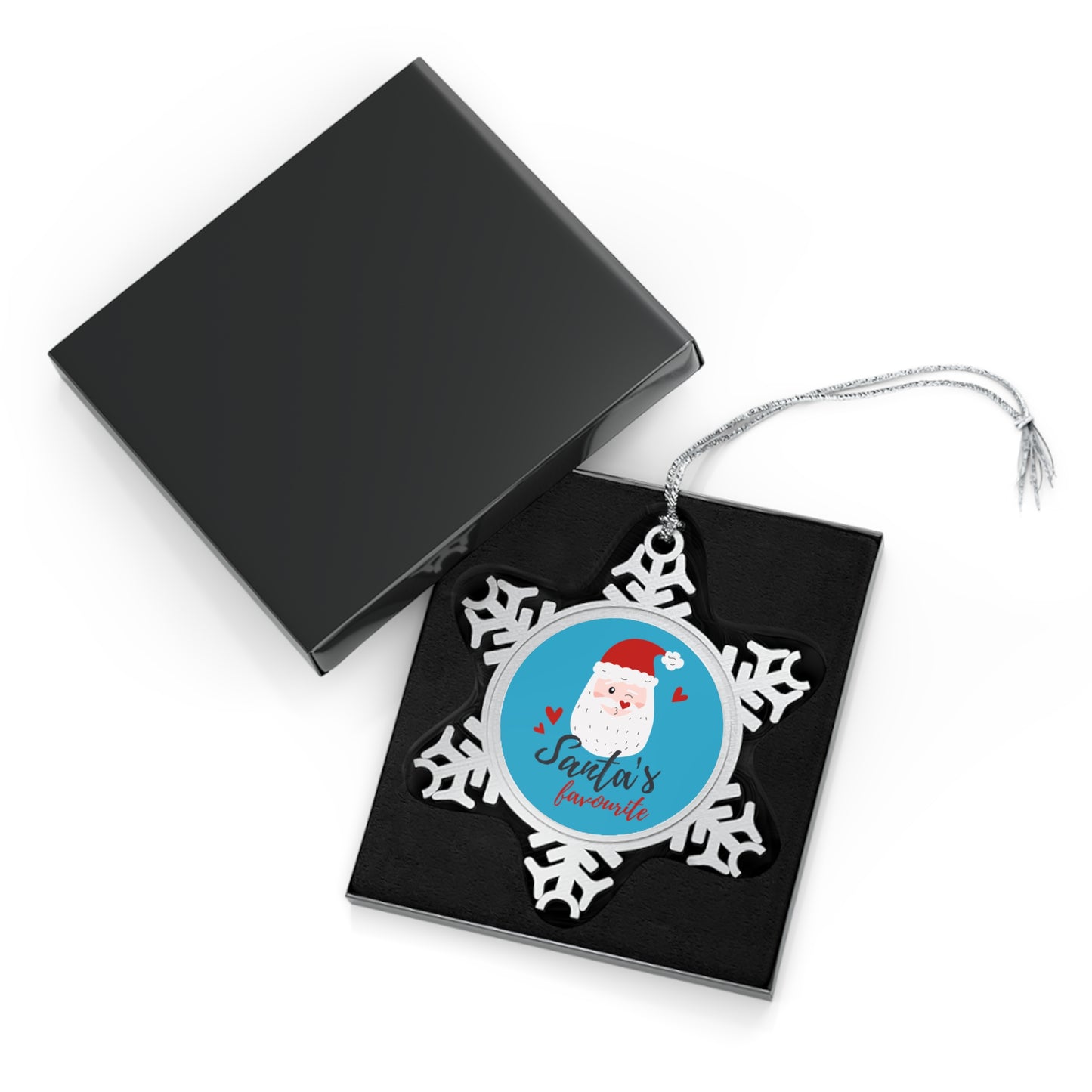 Santa's Favourite, Christmas - Pewter Snowflake Ornament