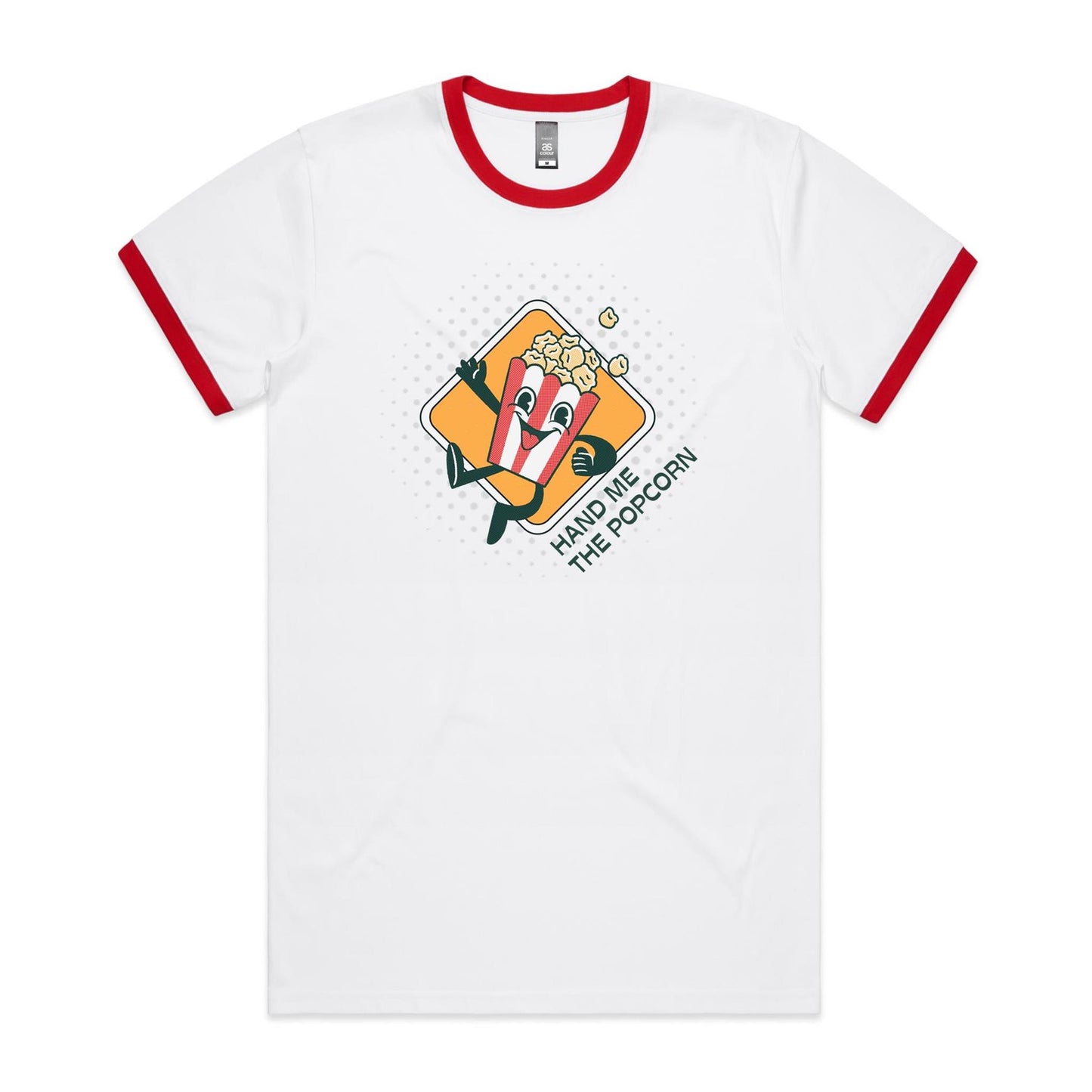 Hand Me The Popcorn - Staple Ringer Tee