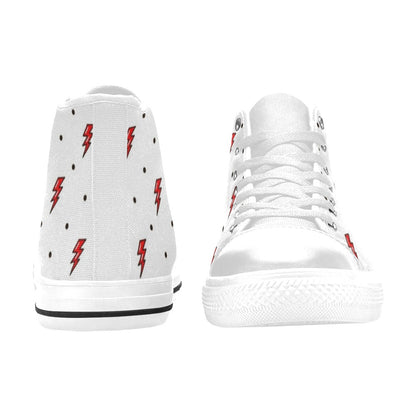 Red Lightning - Women's High Top Canvas Shoes