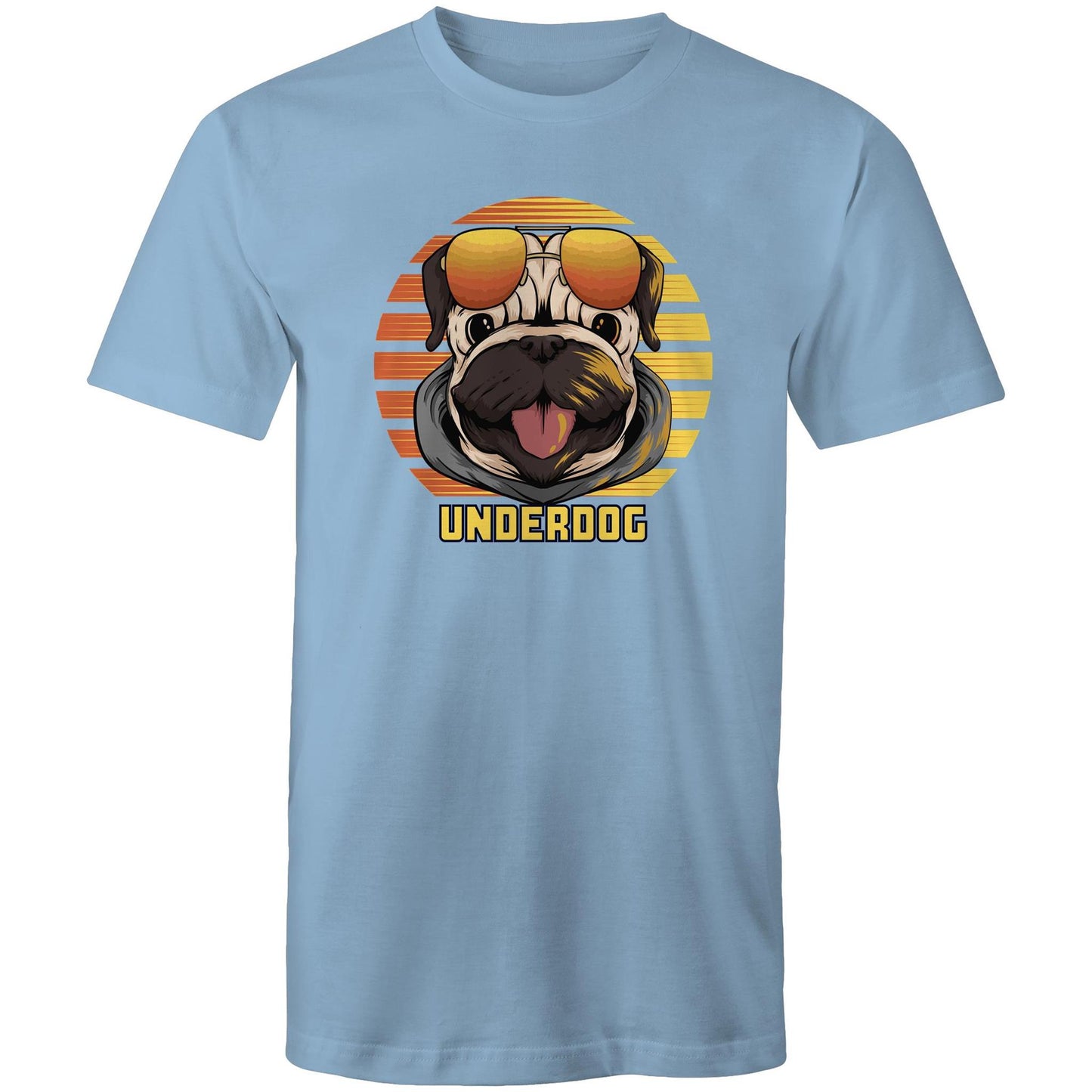 Underdog - Mens T-Shirt Carolina Blue Mens T-shirt animal Printed In Australia