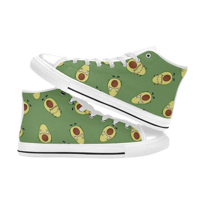 Avocado Characters - Women's High Top Canvas Shoes