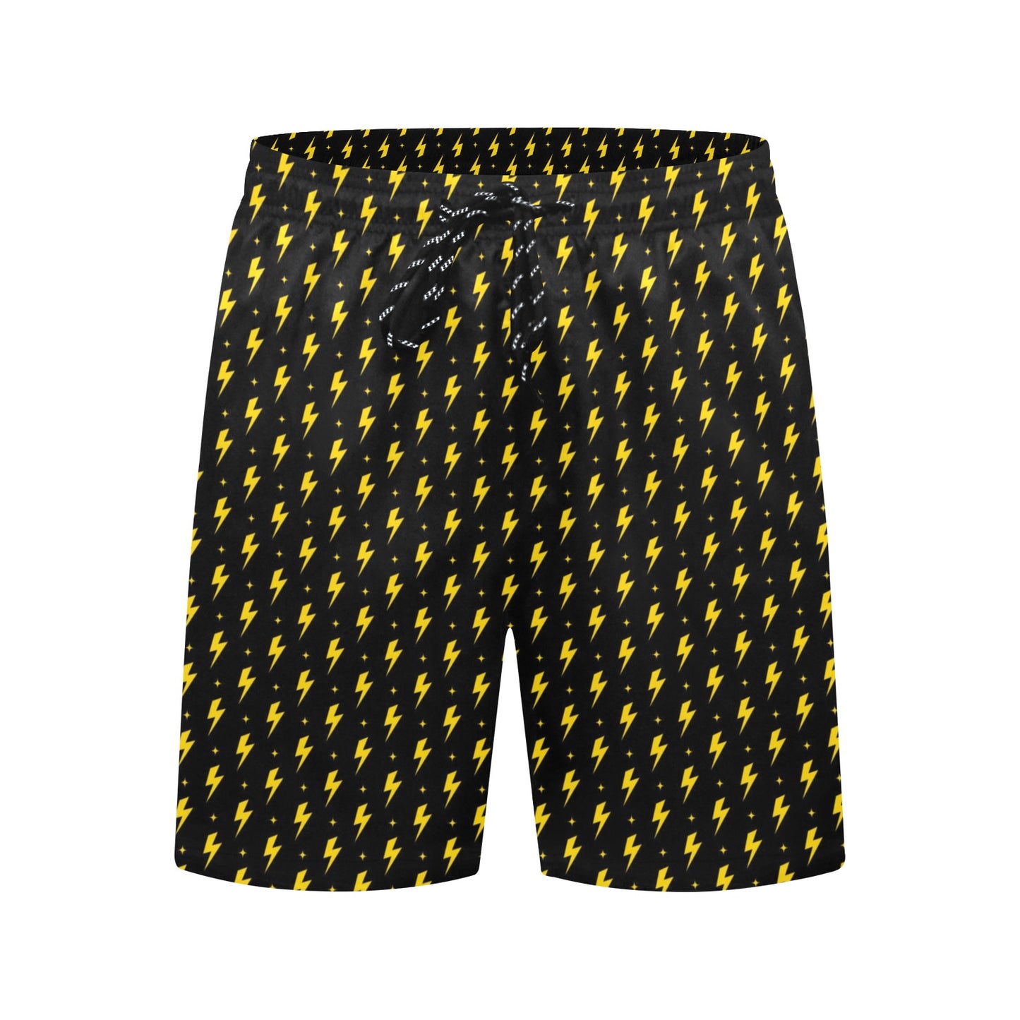 Yellow Lightning - Men's Mid-Length Beach Shorts