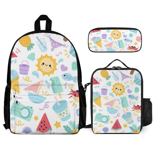 Summer Fun - School Backpack Three Piece Set