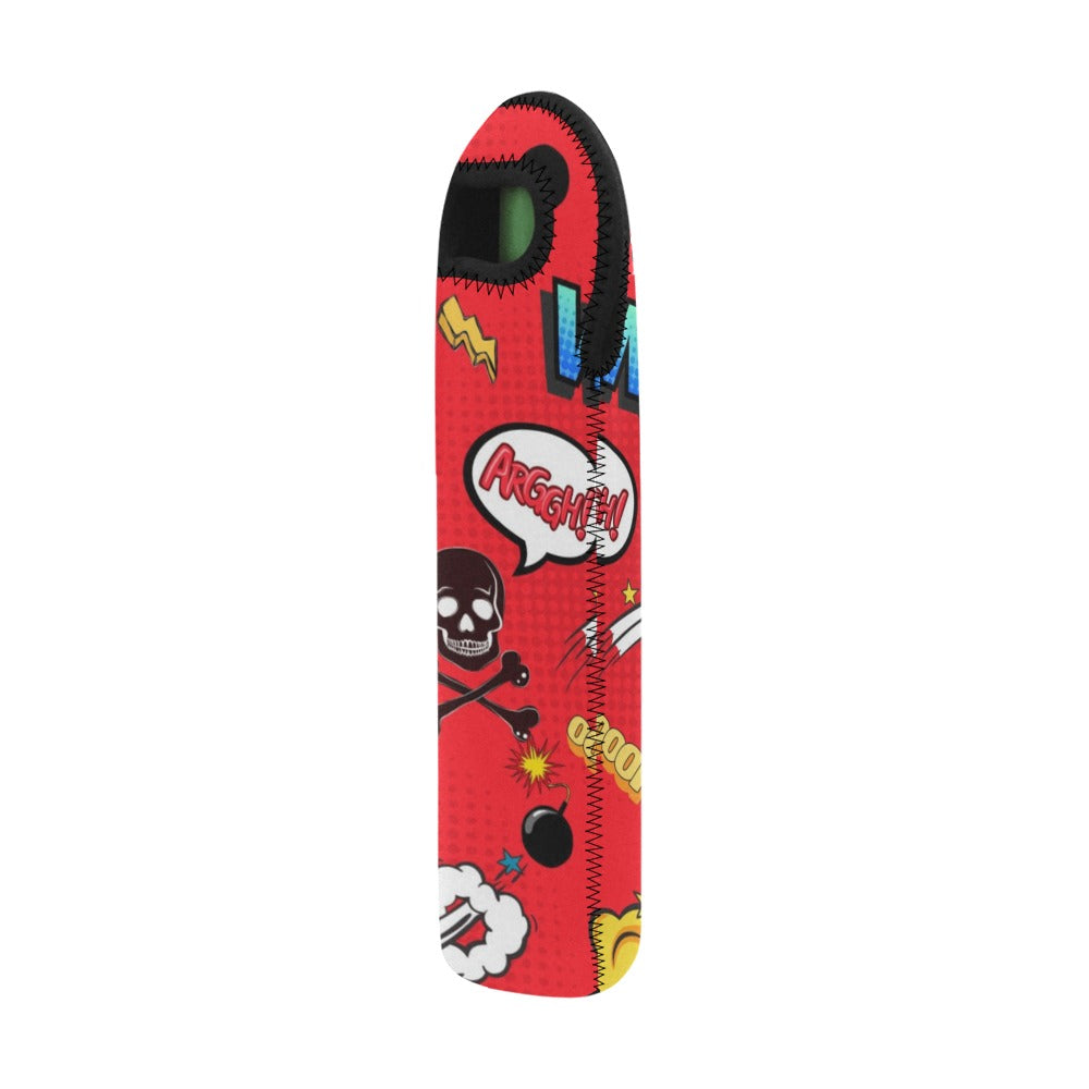 Comic Book Red - Neoprene Wine Bag