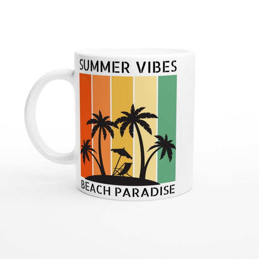 Summer Vibes - White 11oz Ceramic Mug Default Title White 11oz Mug Globally Fulfilled Summer