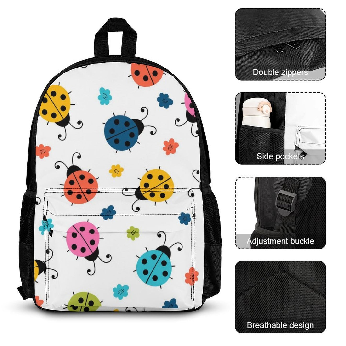 Ladybugs - School Backpack Three Piece Set