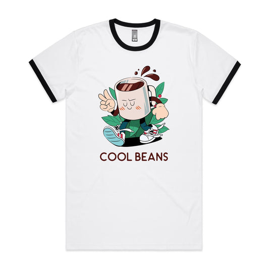 Cool Beans, Coffee - Staple Ringer Tee