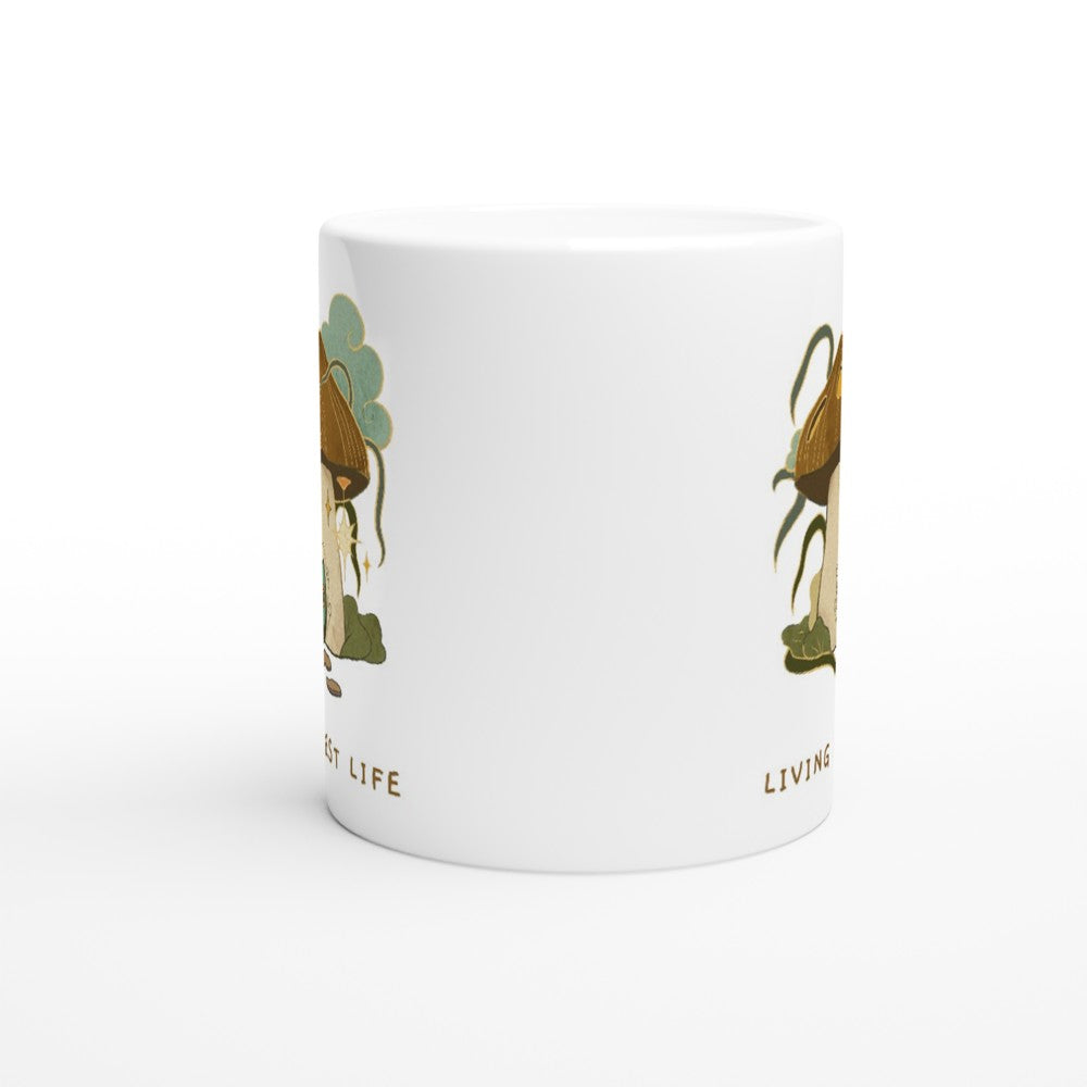 Living My Best Life - White 11oz Ceramic Mug White 11oz Mug