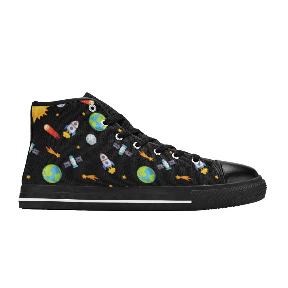 Busy Space - Men's High Top Canvas Shoes