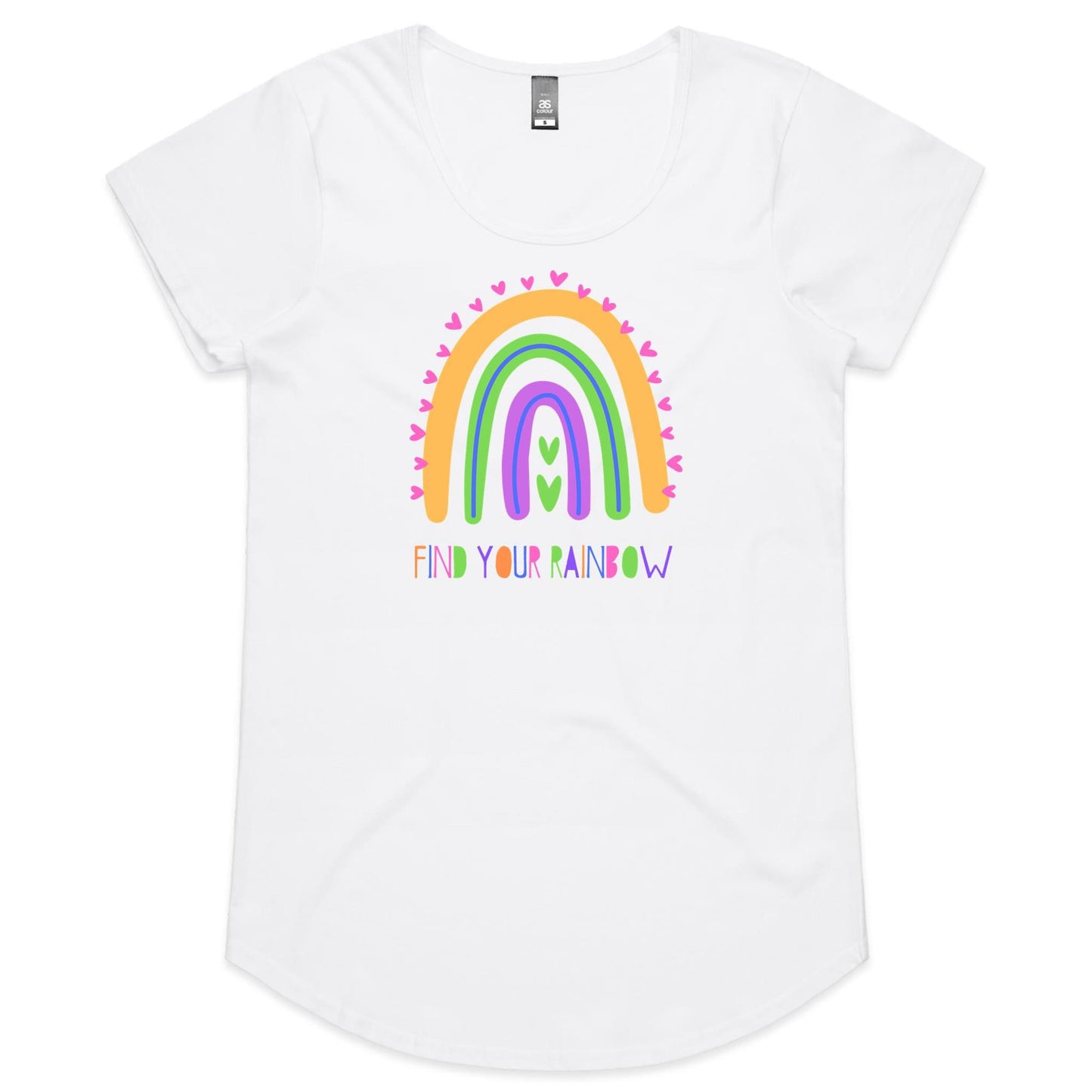 Find Your Rainbow - Womens Scoop Neck T-Shirt