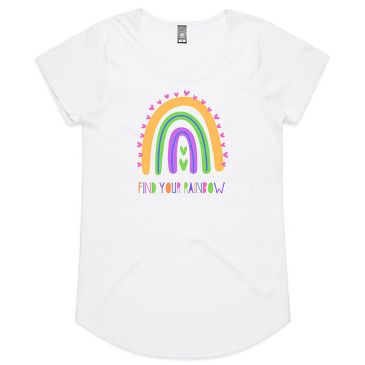 Find Your Rainbow - Womens Scoop Neck T-Shirt