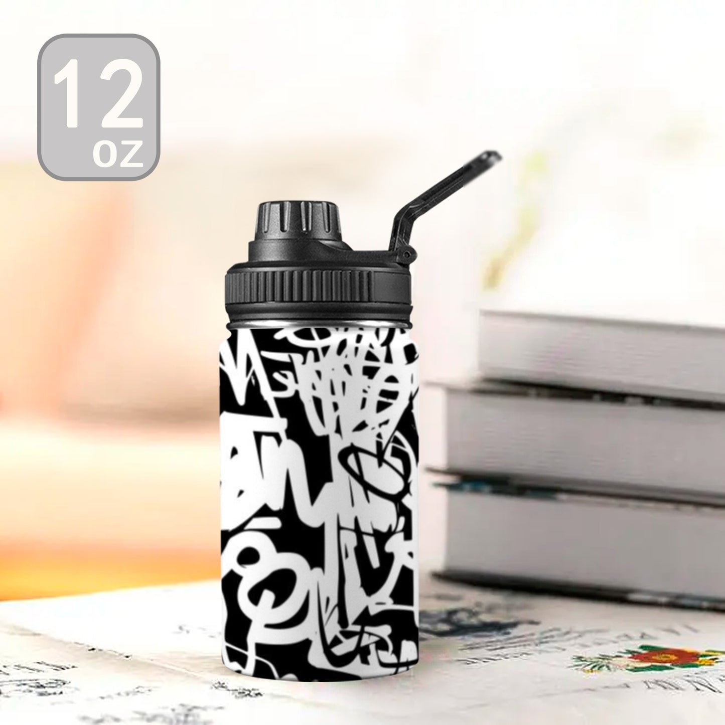 Graffiti - Kids Water Bottle with Chug Lid (12 oz)