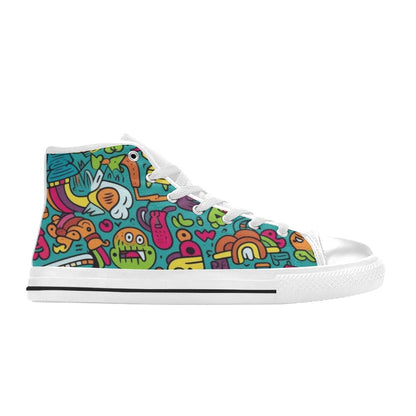 Crazy Characters - Men's High Top Canvas Shoes