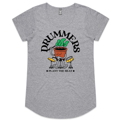 Drummers Plant The Beat - Womens Scoop Neck T-Shirt