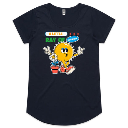 A Little Ray Of Sunshine - Womens Scoop Neck T-Shirt