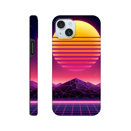 80's Sunrise - Phone Tough Case iPhone 15 Plus Phone Case Games Globally Fulfilled Retro Sci Fi