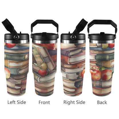 Watercolour Books - 30oz Tumbler with Top Handle