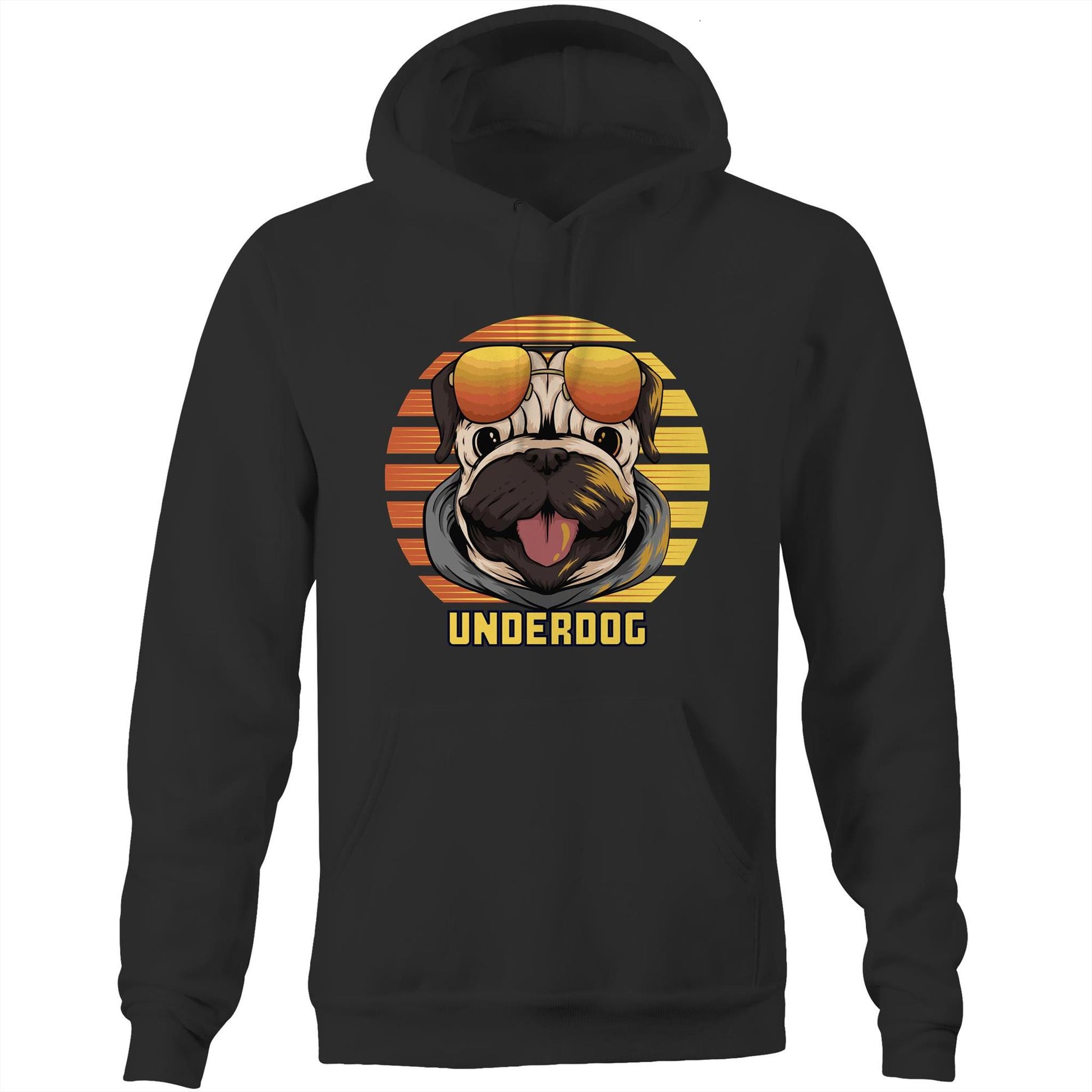 Underdog - Pocket Hoodie Sweatshirt Black Hoodie animal