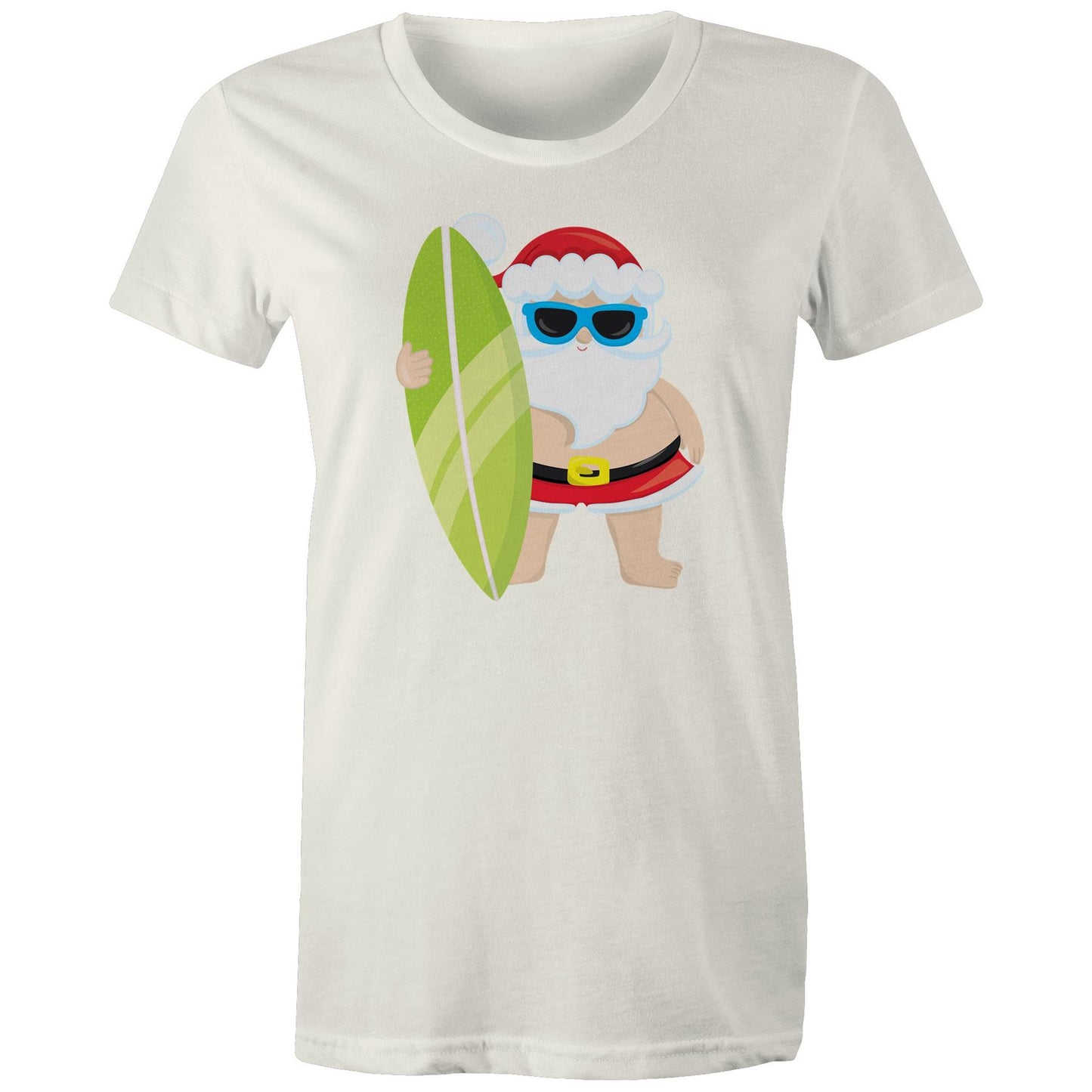 Surfing Santa - Womens T-shirt