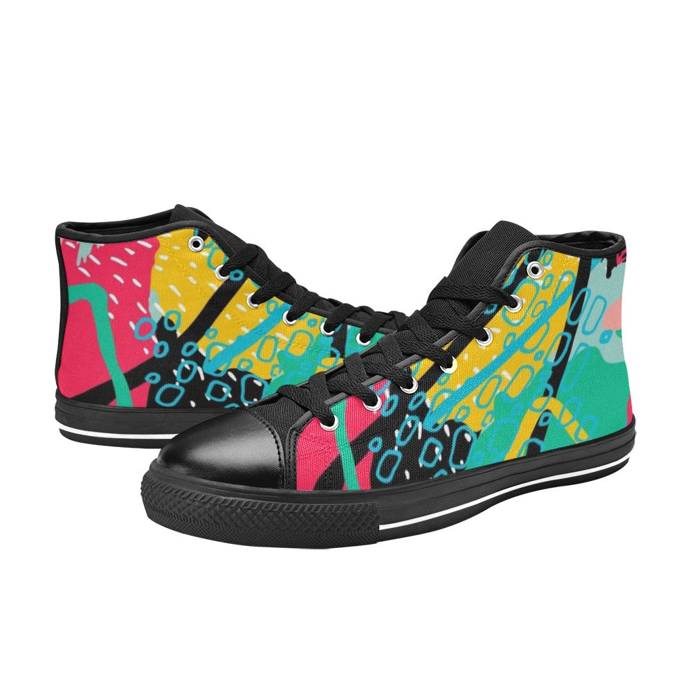 Bright And Colourful - Women's High Top Canvas Shoes