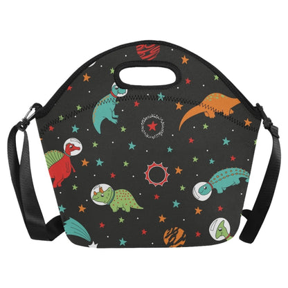 Astronaut Dinosaurs - Neoprene Lunch Bag/Large Neoprene Lunch Bag/Large animal Printed Offshore