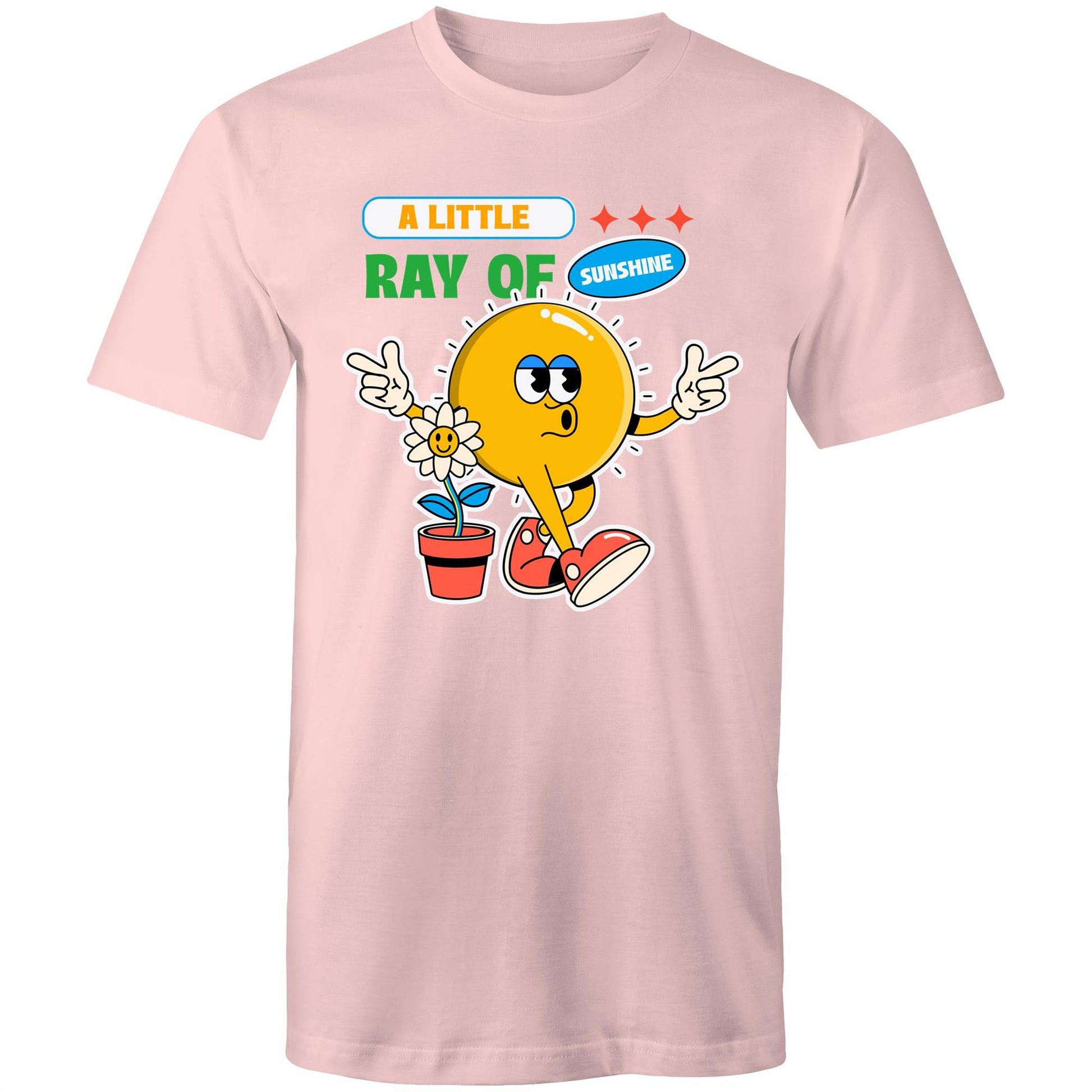 A Little Ray Of Sunshine - Mens T-Shirt Pink Mens T-shirt Retro Summer