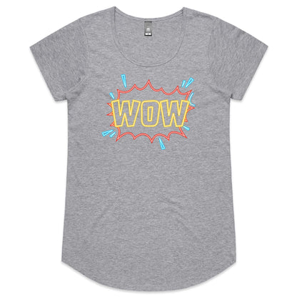 Wow, Comic Book - Womens Scoop Neck T-Shirt