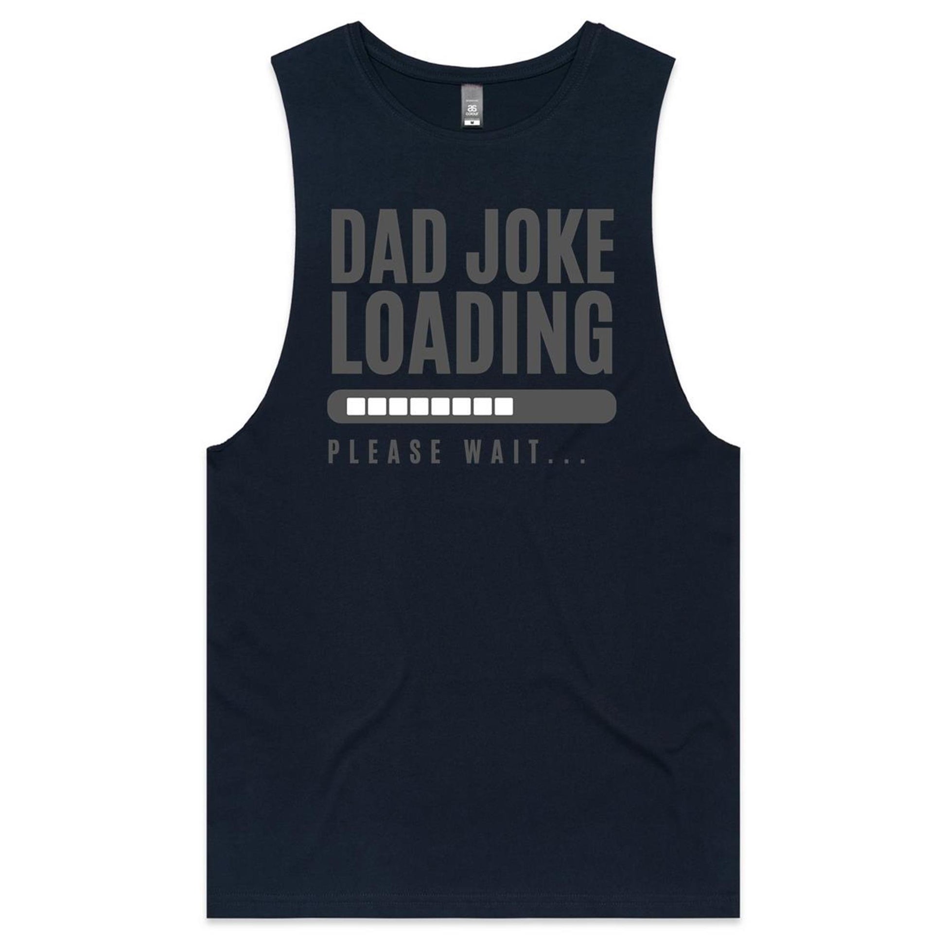 Dad Joke Loading - Mens Tank Top Tee Navy Mens Tank Tee Dad
