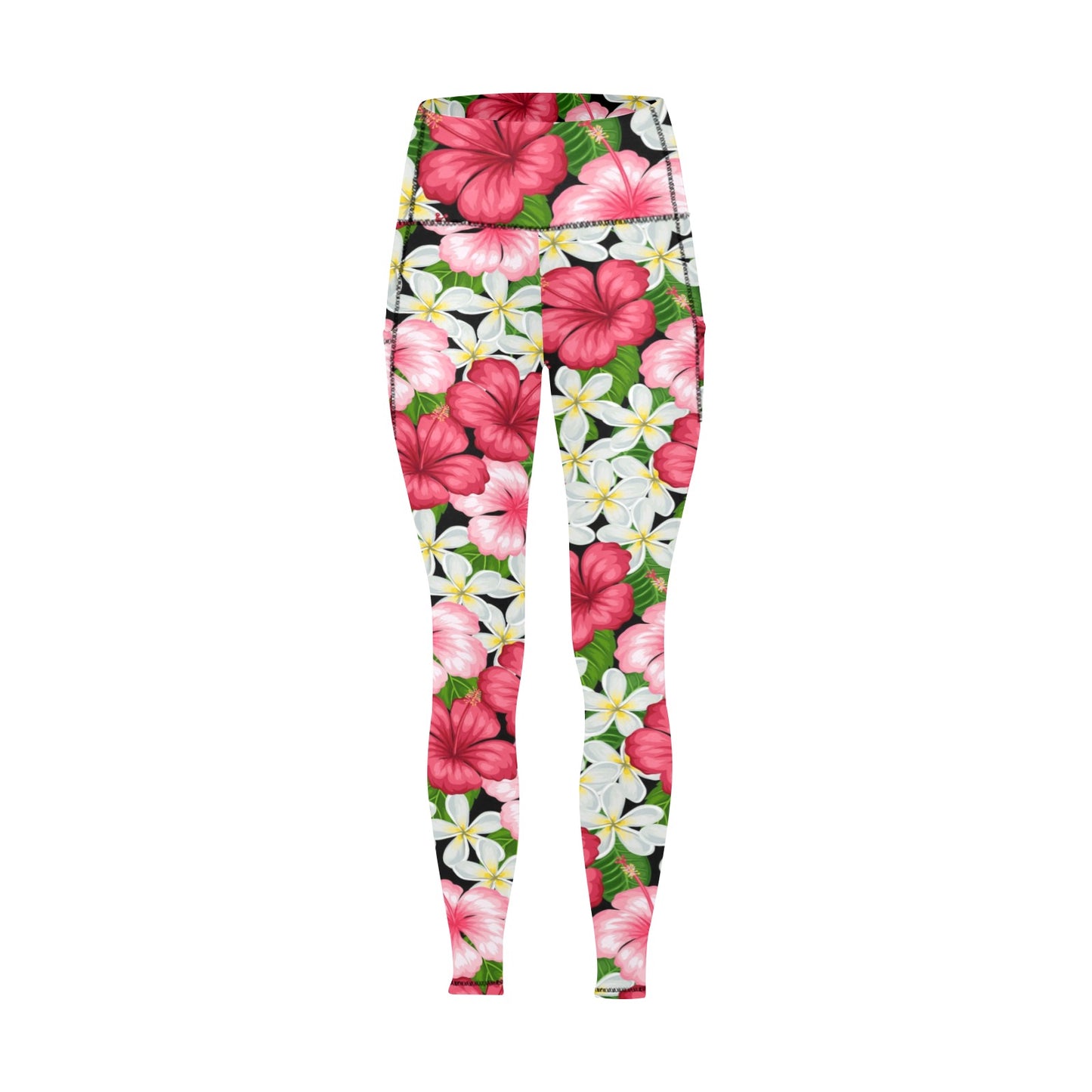 Hibiscus - Women's Leggings with Pockets