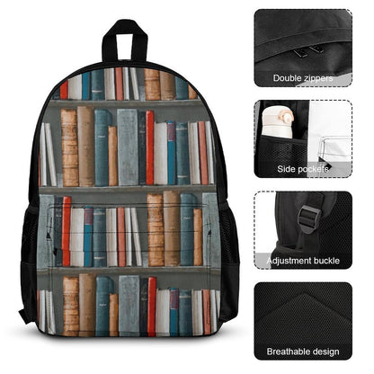 Books - School Backpack Three Piece Set