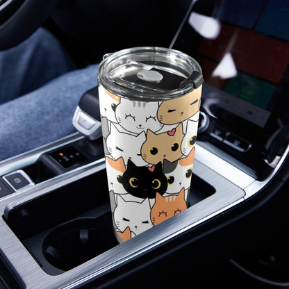 Cute Cartoon Cats - 20oz Travel Mug / Tumbler