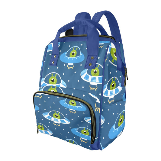 Cute Aliens in UFOs - Multifunction Backpack