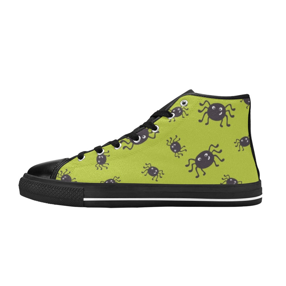 Cartoon Spiders - Women's High Top Canvas Shoes