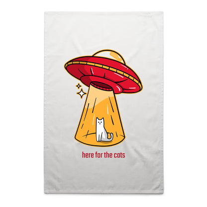 Here For The Cats, UFO - AS Colour Tea Towel