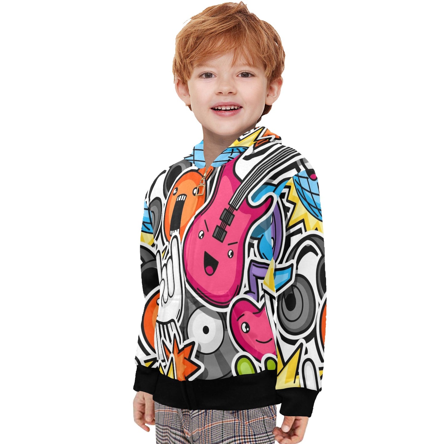 Sticker Music - Junior Boys Zip Up Hoodie