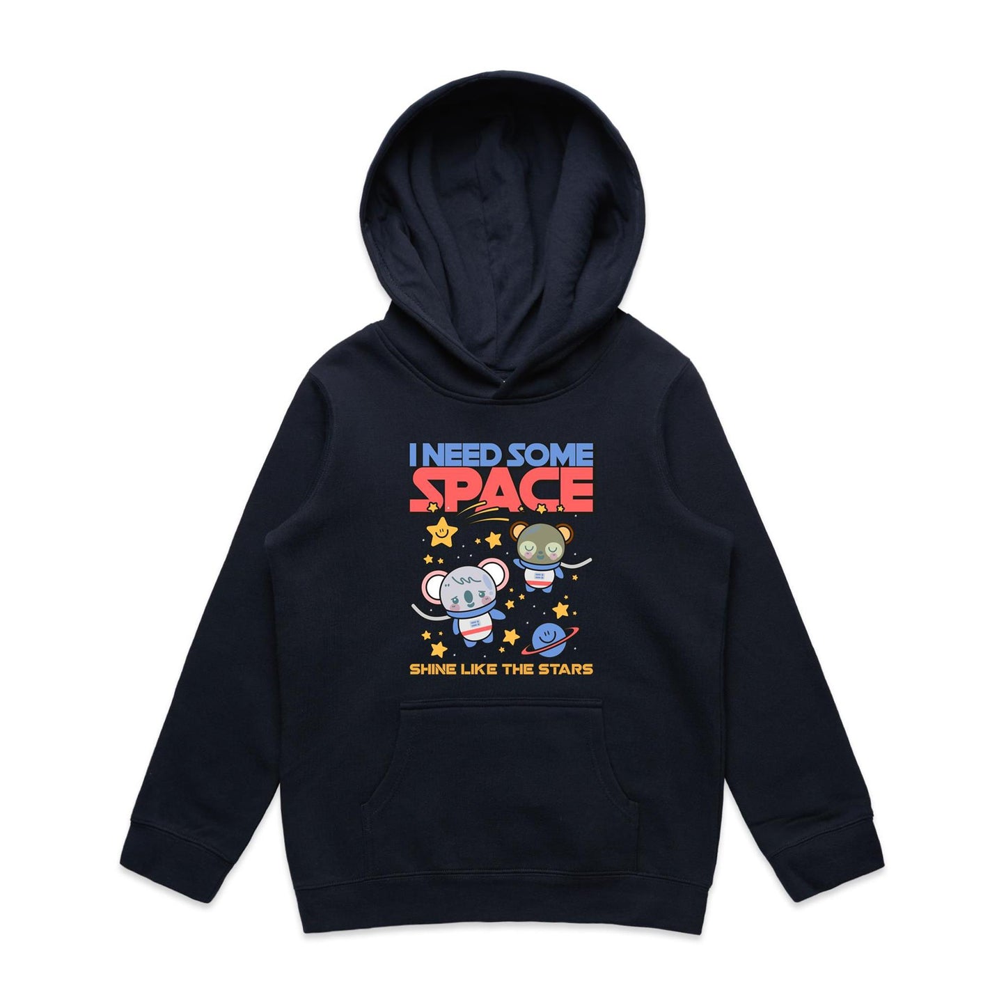 I Need Some Space - Youth Supply Hood Navy Kids Hoodie Space