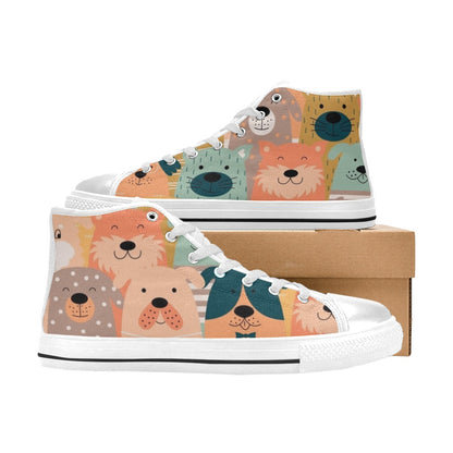 Lots Of Dogs - Kids' High Top Canvas Shoes