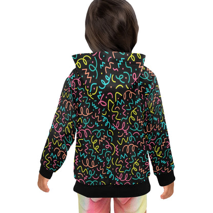 Squiggle Time - Junior Girls Zip Up Hoodie