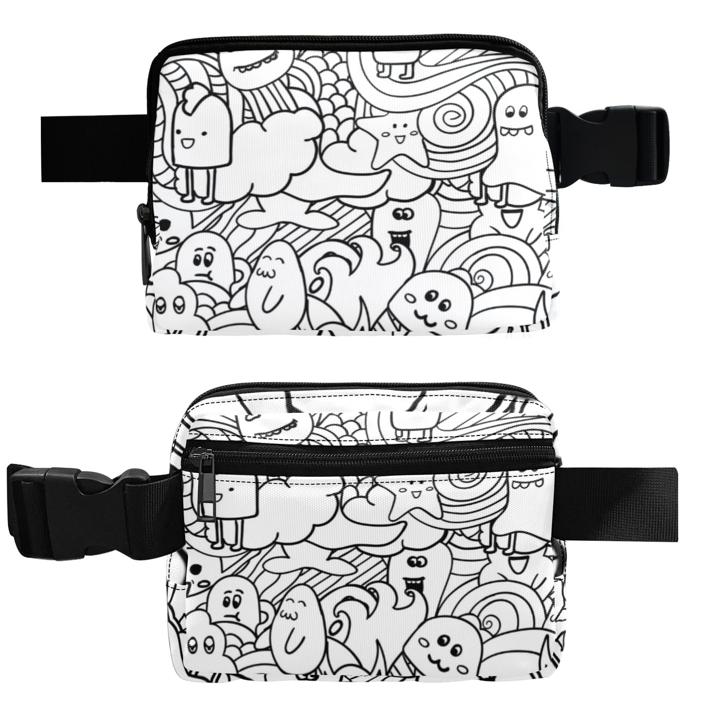 Black And White Creatures - Belt Bag