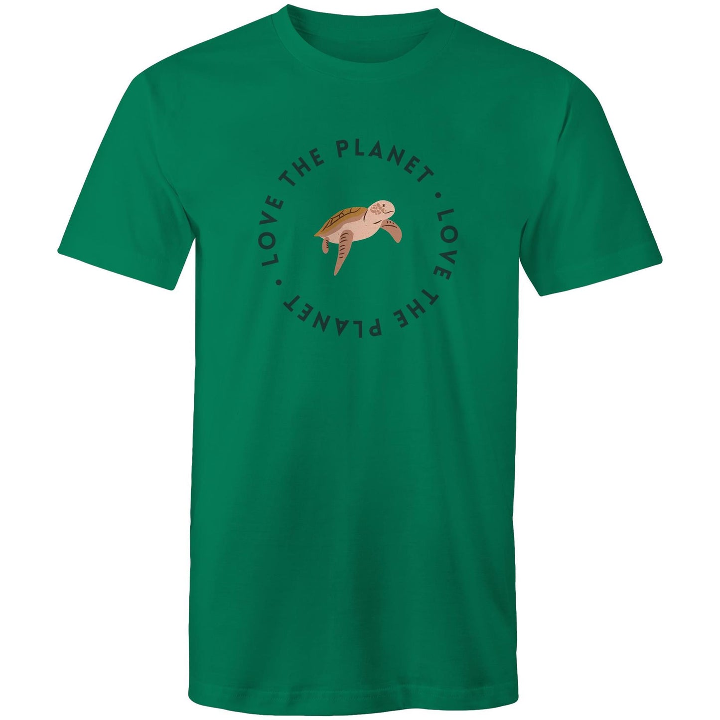 Love The Planet, Turtle - Mens T-Shirt