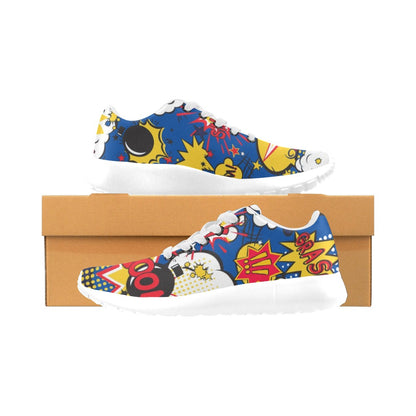 Blue Comic Book - Kids Sneakers