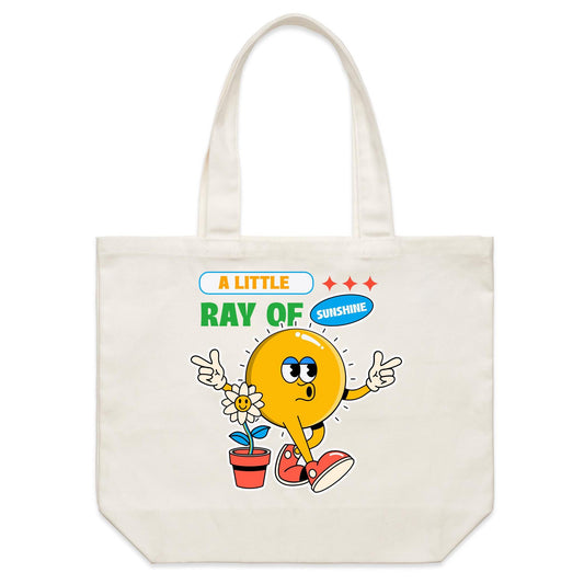 A Little Ray Of Sunshine - Shoulder Canvas Tote Bag Default Title Shoulder Tote Bag Retro Summer