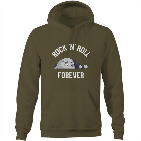 Rock 'N' Roll Forever - Pocket Hoodie Sweatshirt Army Hoodie Music