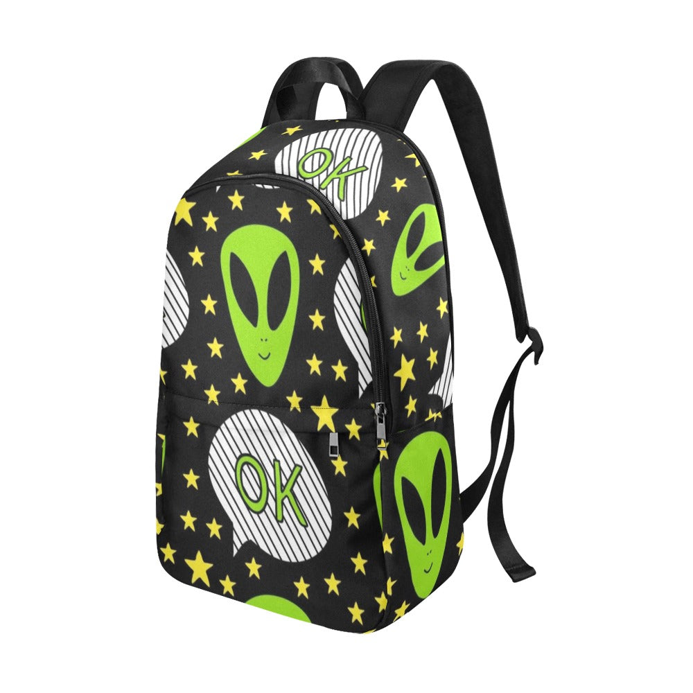 Alien OK - Fabric Backpack for Adult Adult Casual Backpack Sci Fi