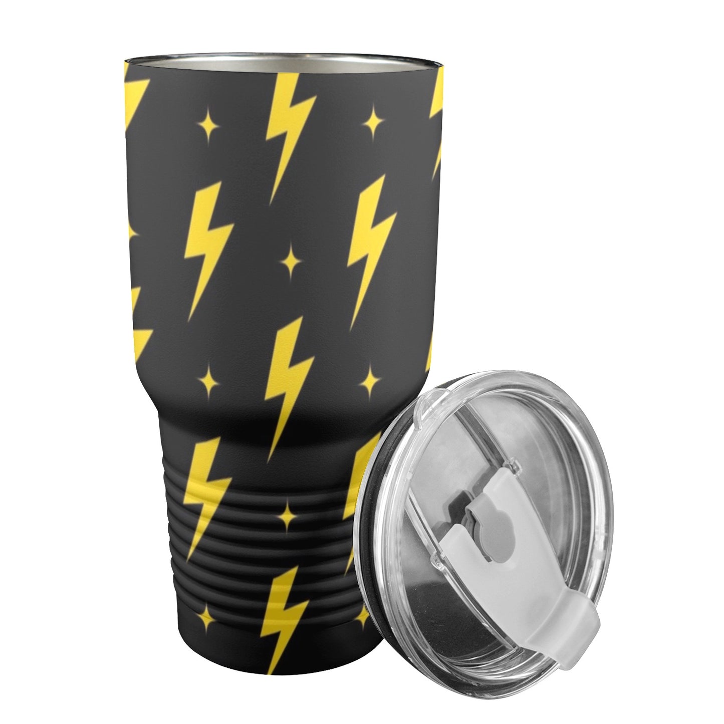 Yellow Lightning - 30oz Insulated Stainless Steel Mobile Tumbler