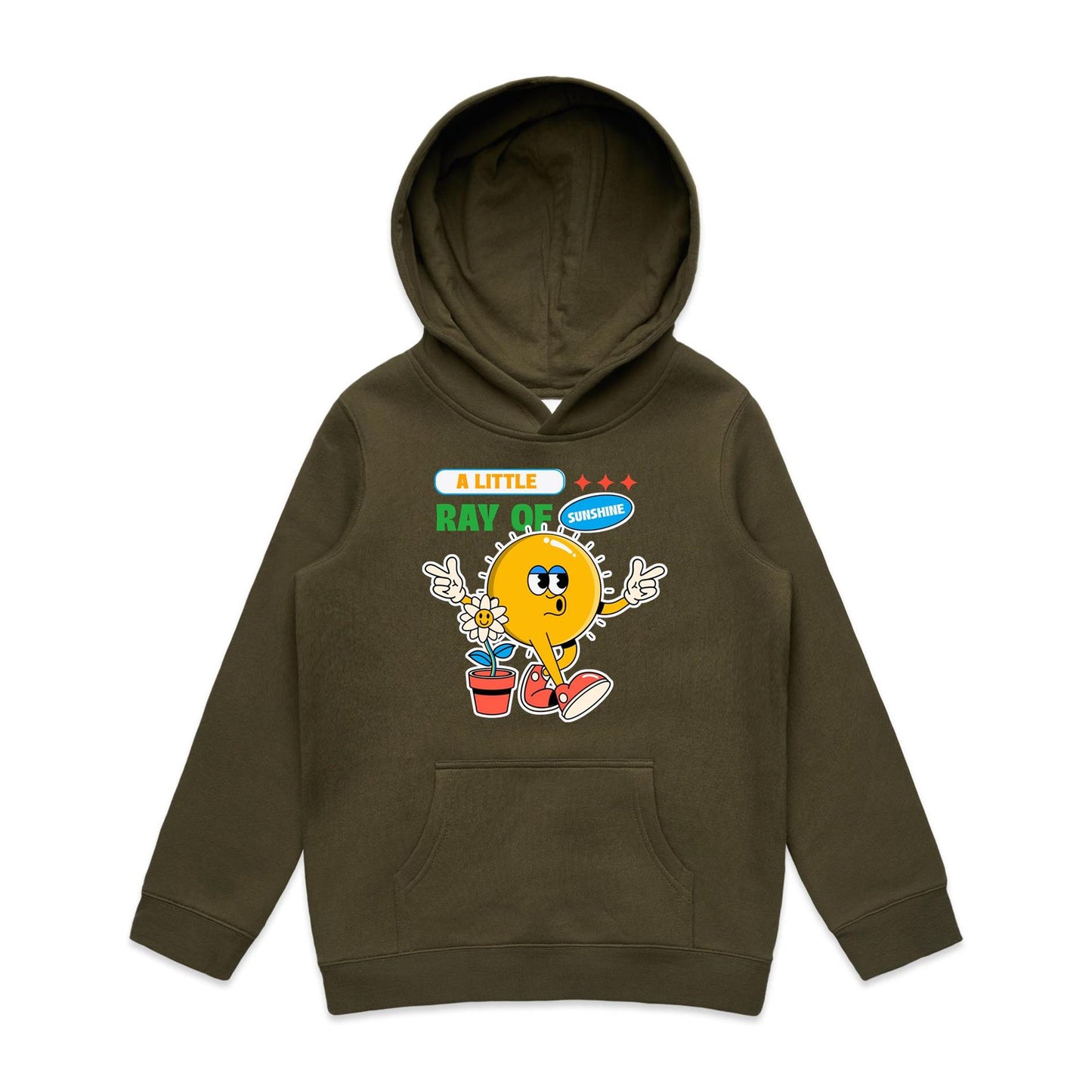 A Little Ray Of Sunshine - Youth Supply Hood Army Kids Hoodie Retro Summer
